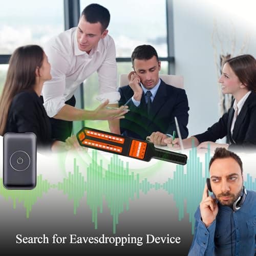 CHIRSMIP Hidden Camera Detector, Camera Finder, RF Bug Detector, Magnetic Tracker Finder, Multi-Function Bug Sweeper for Listening Devices, Hotels, Cars, Offices, Bathrooms and Travel - Thumbnail 5