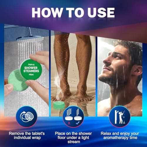 Shower Steamers for Men 8 Pack - Gifts for Men, Shower Bombs Aromatherapy with Essential Oils, Mens Gifts Ideas, Birthday Gifts for Him Dad Husband, Gifts for Mens Who Have Everything - Thumbnail 5