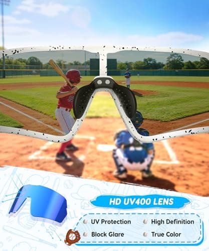 RIDEFLOW Kids Sunglasses Kids Sports Sunglasses UV Protection for 3-12 Boys Girls Baseball Softball Cycling-RIFO - Thumbnail 6