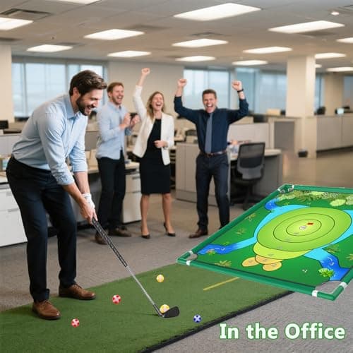 VQRZG Golf Chipping Outdoor Game, Portable Yard Practice Set, Indoor & Lawn Play for Adults and Family, Backyard, Beach, Office Party, Golf Gifts for Men (Golf Chipping Game Set) - Thumbnail 5