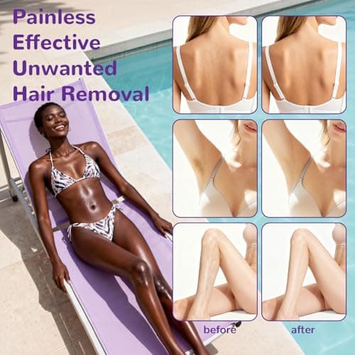 hoyesch Crystal Hair Eraser for Women and Men, Reusable Crystal Hair Remover Painless Exfoliation Epilators Hair Removal for Women, Magic Hair Eraser for Back Arms Legs (Violet) - Thumbnail 2