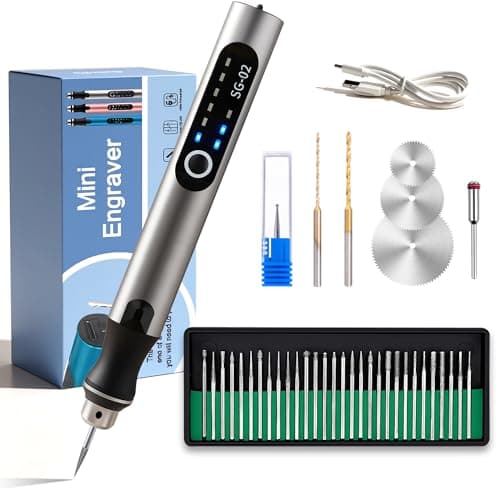 USB Rechargable Engraving Machines Pen with 35bits,Mini Electric Engraver Etching Machines Cordless Rotary Tools Engraved Jewelry Stone Metal Plastic Wood Resin - Image 1