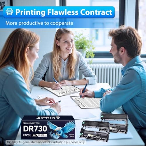 ZIPRINT 2-Pack Dr730 Drum Unit Replacement for Brother DR-730 DR 730 for MFC-L2710DW MFC-L2750DW MFC-L2730DW MFC-L2750DWXL DCP-L2550DW HL-L2370DW HL-L2350DW HL-L2395DW Printer, 12000 Pages Yield - Thumbnail 6