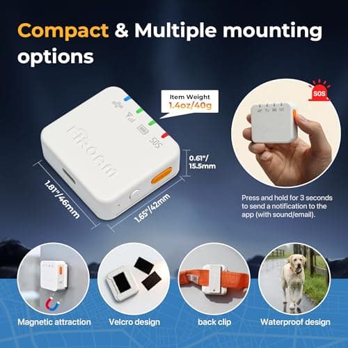 QuadTrack GPS Tracker for Vehicles, Car GPS Tracking Device, Real-Time 4G LTE Vehicle Tracker with 3-Year Battery, Geo-Fence Alerts, Magnetic Mount Included, 1-Month Data Plan - Thumbnail 3