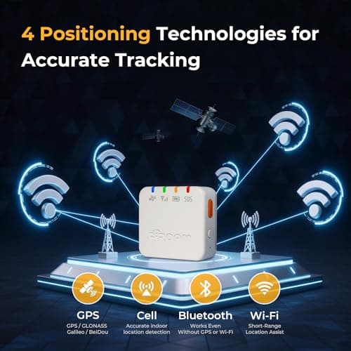 QuadTrack GPS Tracker for Vehicles, Car GPS Tracking Device, Real-Time 4G LTE Vehicle Tracker with 3-Year Battery, Geo-Fence Alerts, Magnetic Mount Included, 1-Month Data Plan - Thumbnail 2