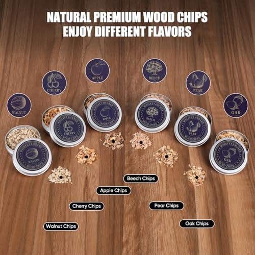 Whiskey Smoker Kit with Triple-Flame Torch, 18-Piece Cocktail Smoker Kit with 6 Wood Chips, 2 Heavy 10 oz Whiskey Glasses & 2 Ice Ball Molds, Old Fashioned Bourbon Gifts for Men Dad Father, No Butane - Thumbnail 3