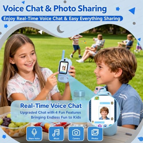 Upgraded Video Walkie Talkies for Kids, Dual Camera Long Range for Selfie & Discovery, Rechargeable 2-Way Radios for Camping Hiking & Backyard, Indoor Outdoor Toys Gifts for Age 3-12 Boys Girls - Thumbnail 4