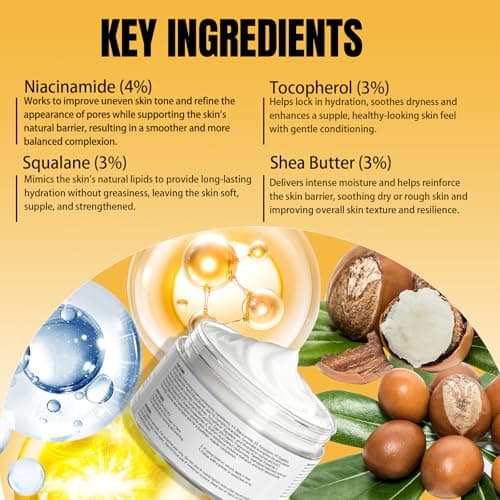 DEBAIY Moisturizer Cream Face Cream with 4% Niacinamide, 3% Tocopherol, Ceramides Boosts Skin Barrier for All Skin Types (3.53oz/100g) - Thumbnail 3