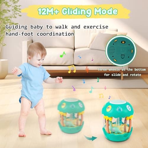 Baby Musical Light Up Toys for 6-12 12-18 Months, Tummy Time Toy - Thumbnail 4