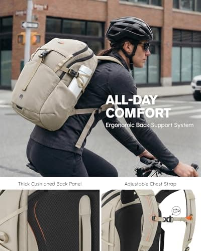 Tolaccea Daypack Backpacks Carry On 30L, Travel Backpack with Waterproof Zippers, Flight Approved Hand Luggage Casual Backpack for Men Women, Durable Bag for Work Business Hiking, Fits 15.6" Laptop - Thumbnail 4