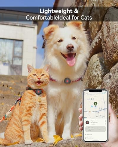 Dog Tracker, Pet Tracker for Dogs, Bluetooth Dog Tracking Tag Works with Apple Find My & Android Find Hub, IP67 Waterproof Anti-Lost Locator (Black 1 Pack) - Thumbnail 2