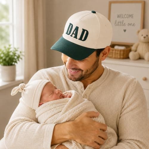 Vintage Dad Trucker Hat for Men, Embroidered Adjustable Baseball Cap, New Dad Gifts for Husband, Best Fathers Day Birthday Gifts - Thumbnail 4