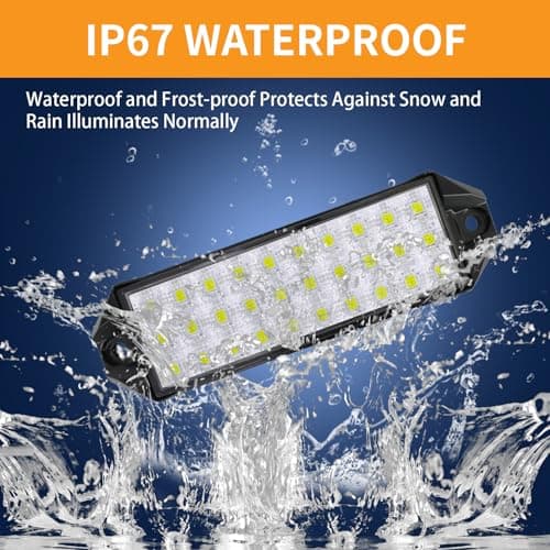 SAN YOUNG 2Pcs LED Light Bar for Truck, 6 Inches Reverse Lights Flood Beam for Truck Tractor ATV UTV Boat, 12V Flush Mount Small Light Bar - Thumbnail 3