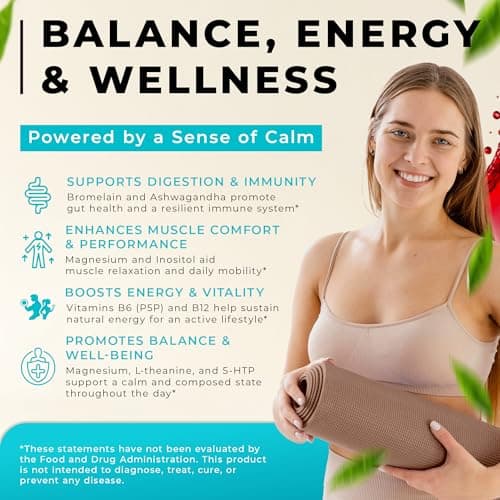 WELVIUM Triple Magnesium Complex Liquid Drops - Magnesium Glycinate Supplement with L-Threonate, Taurate - Ashwagandha, L-Theanine, 5-HTP, Vitamins B6, B12, Bromelain, Inositol for Mineral Balance - Thumbnail 6