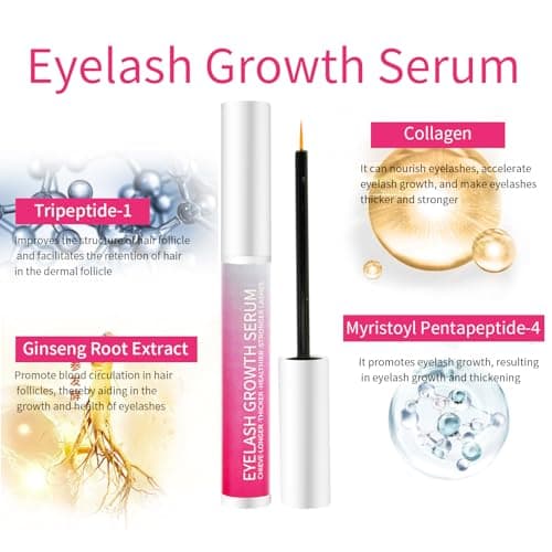 WONERBE Eyelash Growth Serum - Natural & Nourishing Formula for Longer, Thicker Lashes with Peptides & Biotin | Safe for Sensitive Eyes | 8ml - Thumbnail 2