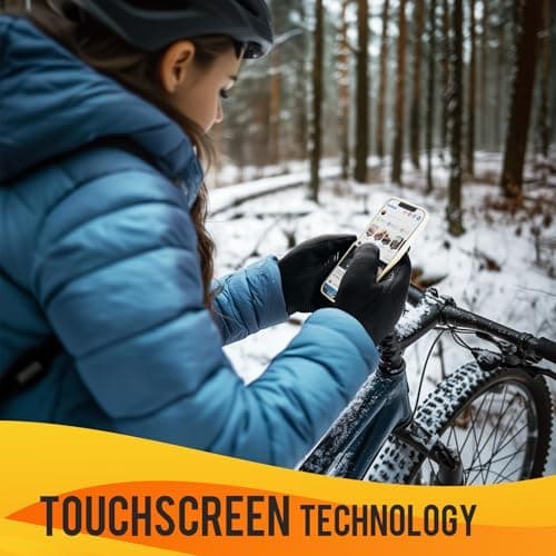 ATERCEL Gloves for Women Cold Weather, Winter Gloves Men,Touch Screen Warm Waterproof Glove for Cycling, Running, Driving - Thumbnail 4