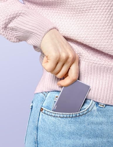 RORRY for Magsafe Portable Charger, [0.3" Ultra Slim] Magnetic Power Bank,[Alloy-Made] 5000mAh Wireless Portable Charger, USB C Battery Pack 18W Fast Charging for iPhone 17/16/15, Violet - Thumbnail 3