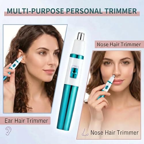 AREYZIN Ear and Nose Hair Trimmer Clipper - 2026 Professional Painless Ladies Eyebrow & Facial Hair Trimmer for Men Women,Battery-Operated,with IPX7 Waterproof Dual Edge Blades for Easy Cleansing - Thumbnail 2