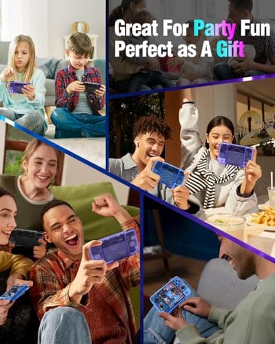 RF40H Retro Handheld Game Console, 4.0" Retro Gaming Console, Built-in 20,000+ Classic Games, Supports WiFi Connection, Open Source Linux System, Portable Handheld Video Games (Blue) - Thumbnail 3