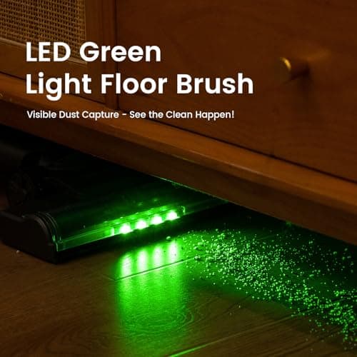 Suirviz Cordless Vacuum Cleaner, 40KPA/500W/35Mins, Powerful Suction with Green LED Dust Detection, Stick Vacuum Self-Standing, Lightweight Handheld Vacuum for Pet Hair, Carpet & Hard Floor, Purple - Thumbnail 3
