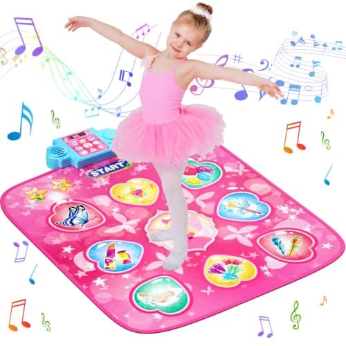 LZFYMXOK Dance Mat for Kids 3-12 – 9-Button Electronic Music Playmat with 3 Game Modes, 8 Challenge Levels & LED Score Display, Anti-Slip Foldable Dancing Pad, Birthday Gifts for Girls - Image 1