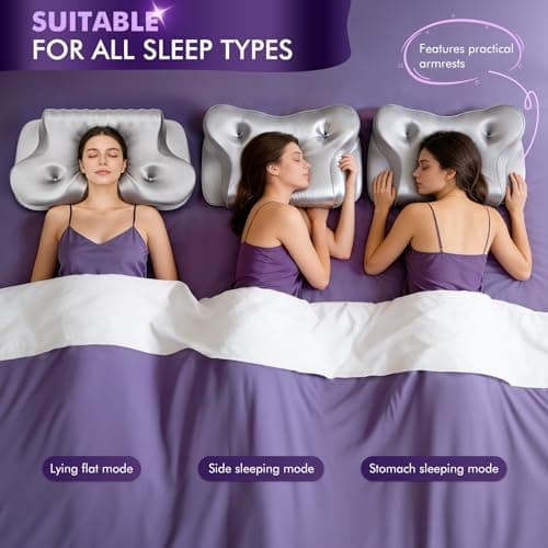 Dayme Orthopedic Memory Foam Pillows –Cooling Neck Pillow that Actually Cools,Cervical Support Pillow for Neck Pain Relief,Cervical Pillow for All Sleep Positions,Ergonomic Pillow,Cooling Pillow,Gray - Thumbnail 2