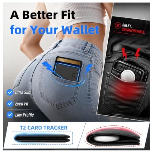 UQO Wallet Tracker Card, Works with Apple Find My, Wireless Charging Rechargeable Item Finder for Wallet, Passport & Travel, iOS Only - Thumbnail 2