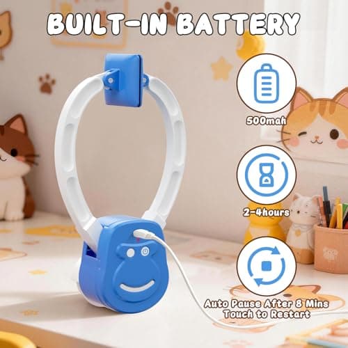 Automatic Cat Toy for Indoor Cats, Interactive Door Hanging Cat Toy with Smart Touch Restart, USB Rechargeable Cat Teaser with Elastic Rope, Adjustable Height Cat Toy for Kittens & Adult Cats (Blue) - Thumbnail 6