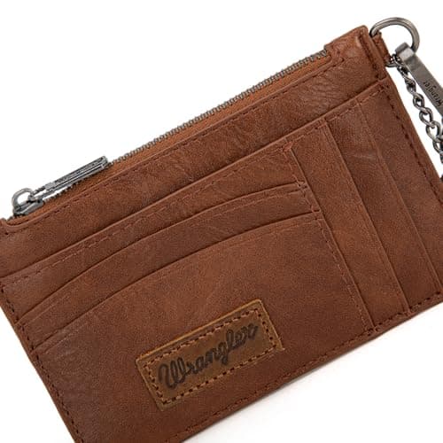 Montana West X Wrangler Credit Card Wallet RFID Card Holder for Women Card Case Wallet Slim Card Wallet with Keychain Wristlet Strap - Thumbnail 3
