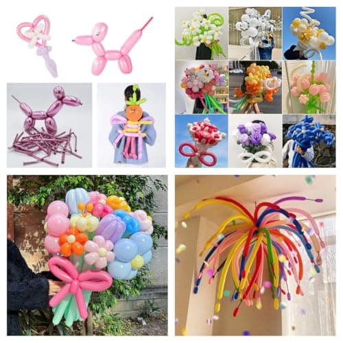 KAIQIZON 228 pcs Balloon Arch Kit with Glue Got Ribbon Stand Strip, Assorted Rainbow Latex Metallic Clear Confetti Long Animal Rocket Balloon for Birthday Graduation Party Wedding Decorations - Thumbnail 6