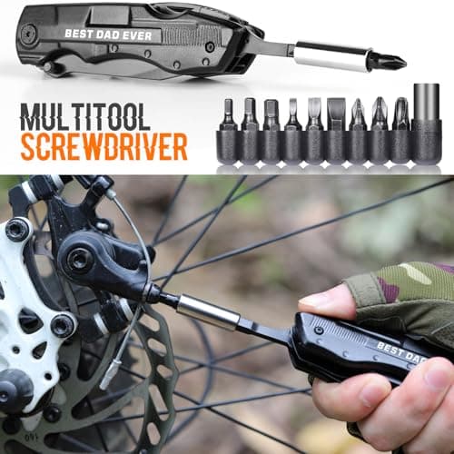 Gift for Dad, Multitool Knife BEST DAD EVER for Camping, Fathers Day Christmas Unique Dad Gifts, Dads Birthday Gift from Daughter Son, Christmas Ideal Presents for Dads, Gadget Present for Father - Thumbnail 5