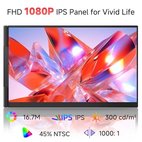 WNZO Laptop Screen Extender 14" Lightweight & Ultra-Thin 1080P IPS Portable Monitor for Laptop, Dual Screen Extender for Remote Work/Business Travel/Home Office, Compatible with Windows/Mac/Chrome - Thumbnail 5