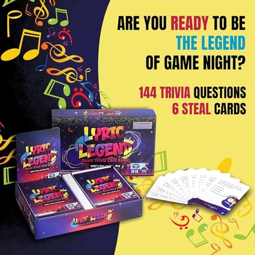 Lyric Legend 2000s Hip-Hop and Rap Music Trivia Game Collection – Expandable Multi-Deck Finish The Lyrics Party Game Set for Game Night, Families & Groups - 3 Games in One Box! - Thumbnail 5