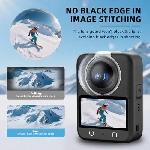 Flymile Lens Guard + 2 Pack Screen Protector for DJI Osmo 360, PC Lens Protector Cover HD Tempered Glass Film for Osmo 360 Protective Accessories Kit [Anti-Scratch] - Thumbnail 6