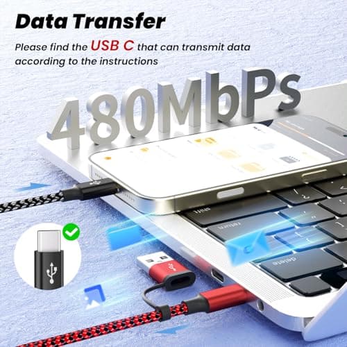 Travel Essentials 4in2 Multi Charging Cable for iPhone Watch Charger,USB A/C to Type C/iWatch Charger/IP/Micro,Travel Chargers for Multiple Device Compatible with iWatch Series&Phone 17-12/Android 5FT - Thumbnail 4