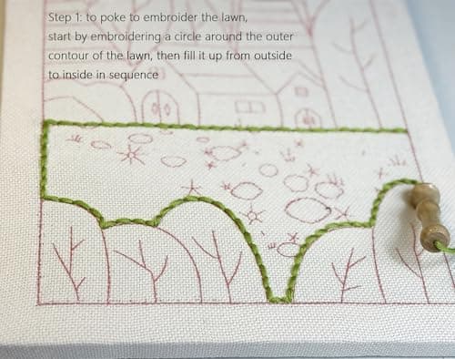 clberni Punch Needle Kit Adults Beginner, Large Punch Needle Embroidery kit 11.8 X 15.8 inches, Crafts for Adults (Forest Without Photo Frame) - Thumbnail 4