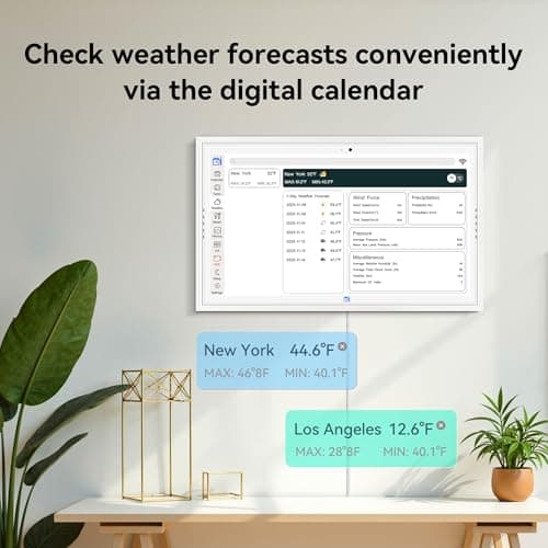 Missfly 15.6 Inch Smart Digital Wall Calendar with Touch Screen, One-Touch Video Call & AI Voice Control, Syncs with Google & Apple Calendar, Easy Operation Daily Planner, Practical Gift for Elderly Seniors & Parents - Thumbnail 6