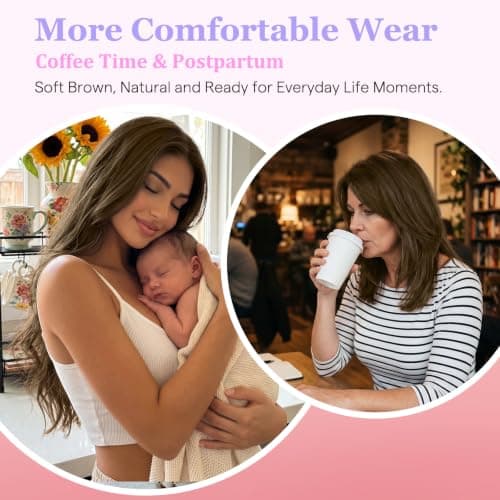 Ve Sunny Brown Hair Extensions Clip ins Human Hair Invisible Seamless Real Hair Extensions Genius Human Hair Clip in Extensions Full Head 20 inch 120g - Thumbnail 2