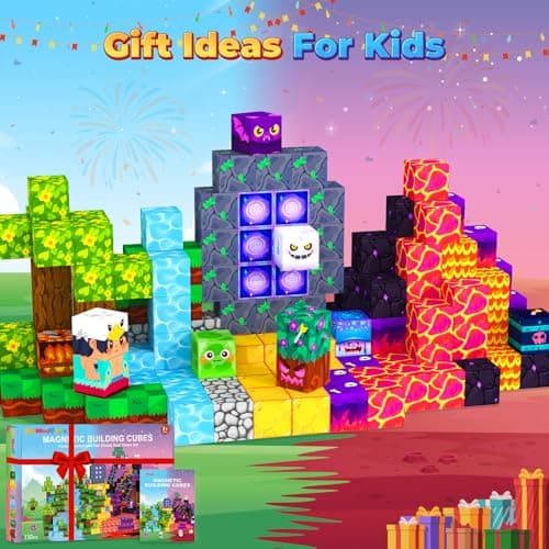 Magnetic Blocks Games Building Toys for 3-16 Year Old Boys Girls, Toddler Kids Magnetic Cubes Tiles Sensory Montessori Education Learning Travel Toys Ages 3+ Halloween Birthday Party Favors Gifts - Thumbnail 6