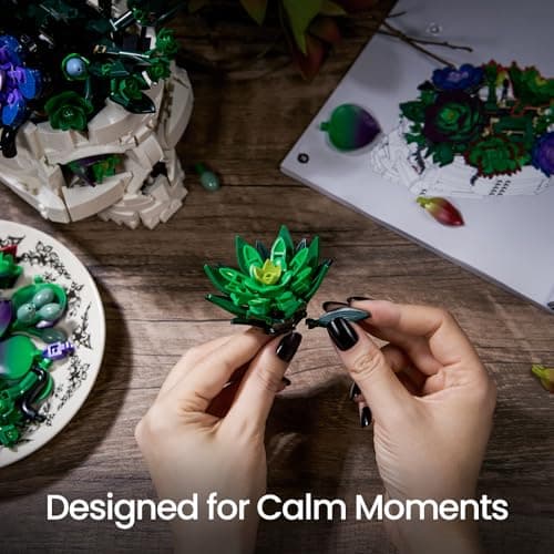 SupreOwls Succulent Skull Planter Building Set, Botanical Skeleton Pot Collection Building Kit, Horror Plants Home Office Table Decoration Blocks Toys for Adults, Gift for Birthday Mother's Day - Thumbnail 3