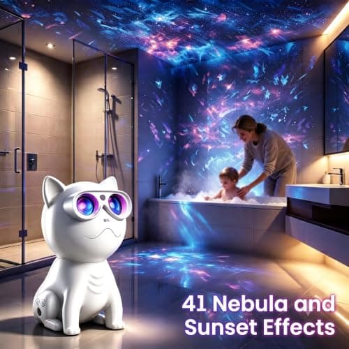 Pedica Galaxy Projector for Bedroom, Night Light for Kids, Nebula Ceiling Galaxy Light Projector with Timer and Remote, Gifts for Birthday, Christmas (Oval) - Thumbnail 2