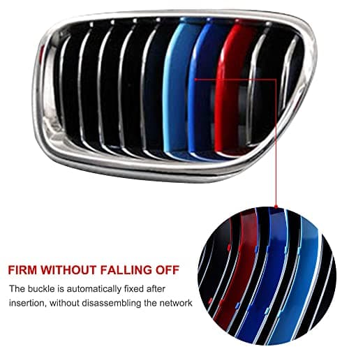 VaisbyTown Automotive Grille Inserts for BMW 5 Series Sedan G30 G31 G38 2017-2020 520i 530i 540i 550i (Fit Only 9 Beam),Front Grill Accessories - Thumbnail 5