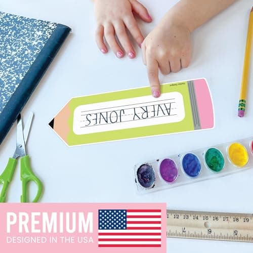 Hadley Designs Desk Name Tags for Classroom - 36 Student Desk Name Plates for Classroom Decor, 9x3 Pastel Nametags Cubby Labels Teacher Supplies, 1st 2nd 3rd Grade Kindergarten Preschool Must Haves - Thumbnail 5