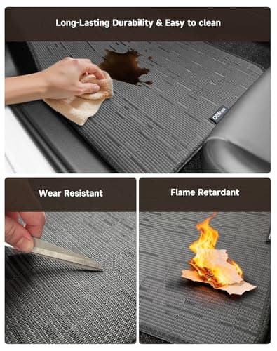 OEMATS Ultra Durable Car Floor Mats, Premium PVC Coil All-Weather Automotive Floor Mats, Universal Fit with Anti-Slip Nibbs Backing, Waterproof | Wear Resistant | Flame Retardant, Black 4PCS - Thumbnail 5