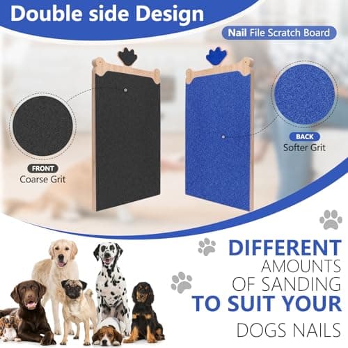 FL Falatier Dog Scratch Board Large Scratching Pad Multi-Functional Trimming Tool Alternative to Dog Nail Clippers and Pet Grinders Pet Nails Care for Dogs&Cats,Interactive Grooming Tool - Thumbnail 6