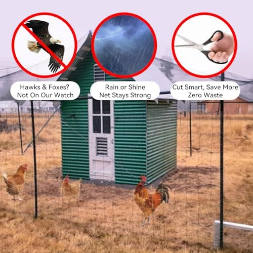 XiHaKey Bird Netting for Garden 15x15 Ft, 1/2 Inch Mesh Heavy Duty Garden Netting for Plants, Fruit Trees & Blueberries, UV Resistant Outdoor Protection Against Birds, Squirrels, Deer & Poultry - Thumbnail 6