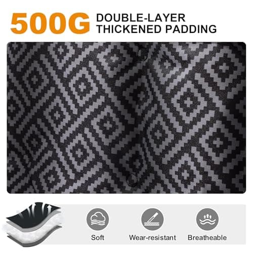 High Back Double Camping Chair Padded Folding Loveseat with Adjustable Pillows Heavy Duty 2 Person Camping Lawn Chairs for Adults with Cup Holders & Wine Racks for Outdoor Sports Beach Fishing - Thumbnail 6