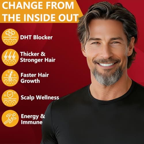 DHT Blocker for Men | Extra Strength Saw Palmetto & Biotin Hair Growth Supplement - Hair Growth Vitamins - Hair Regrowth - Natural Hair Loss Supplements for Men - Proprietary Herbal Blends,1 Pack - Thumbnail 4