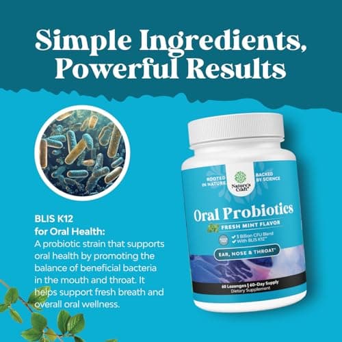 Oral Probiotics for Teeth and Gums - Minty Fresh BLIS K12 Oral Probiotics for Mouth Bad Breath Dry Mouth and Dental Health Support with 3 Billion CFU - Chewable Xylitol Lozenges Mint Flavor (60 Count) - Thumbnail 5