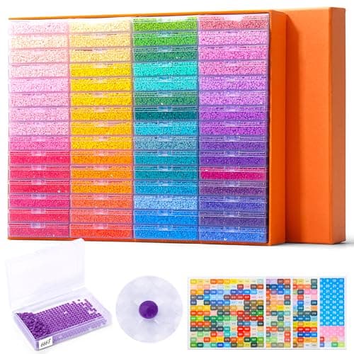 PP OPOUNT 60 PCS Diamond Art Storage Trays for Diamonds Storage & Line-Up, 2-in-1 DiamondPaintingStorage for Diamond Art Crafters, Diamond Art Convex Bottom Design, Diamond Painting Accessories - Image 1